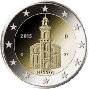 Duitsland 2 euro 2015 Hessen: St. Paulskerk UNC